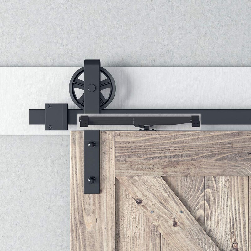 SMARTSTANDARD Barn Door Soft Close Kit, Matching 88-132 Pounds Single Door, Equipped with Spring Buffer Damper, Upgrade Hole-Free Version, 2PCS - Image 5